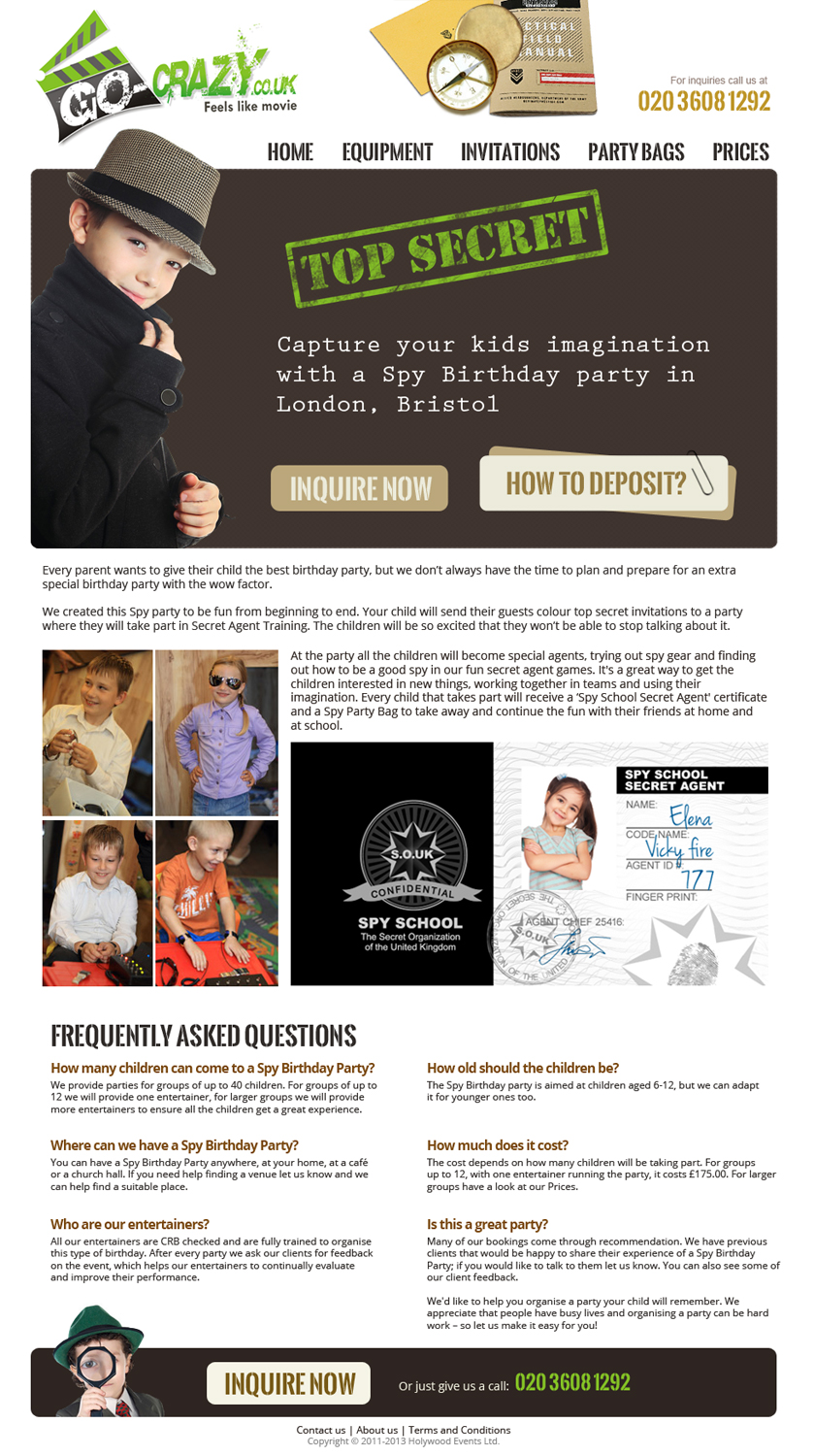 Web Design par jeckx2 pour Holywood Events | Design #2507480
