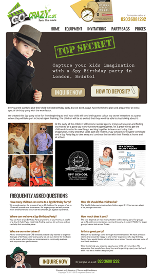 Web Design by jeckx2 for Holywood Events | Design: #2507480