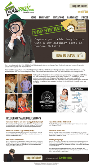Web Design by jeckx2 for Holywood Events | Design: #2508979