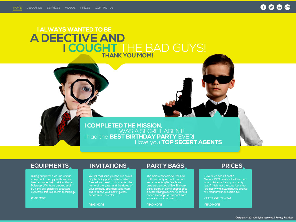 Web Design par 9tnine pour Holywood Events | Design #2501348