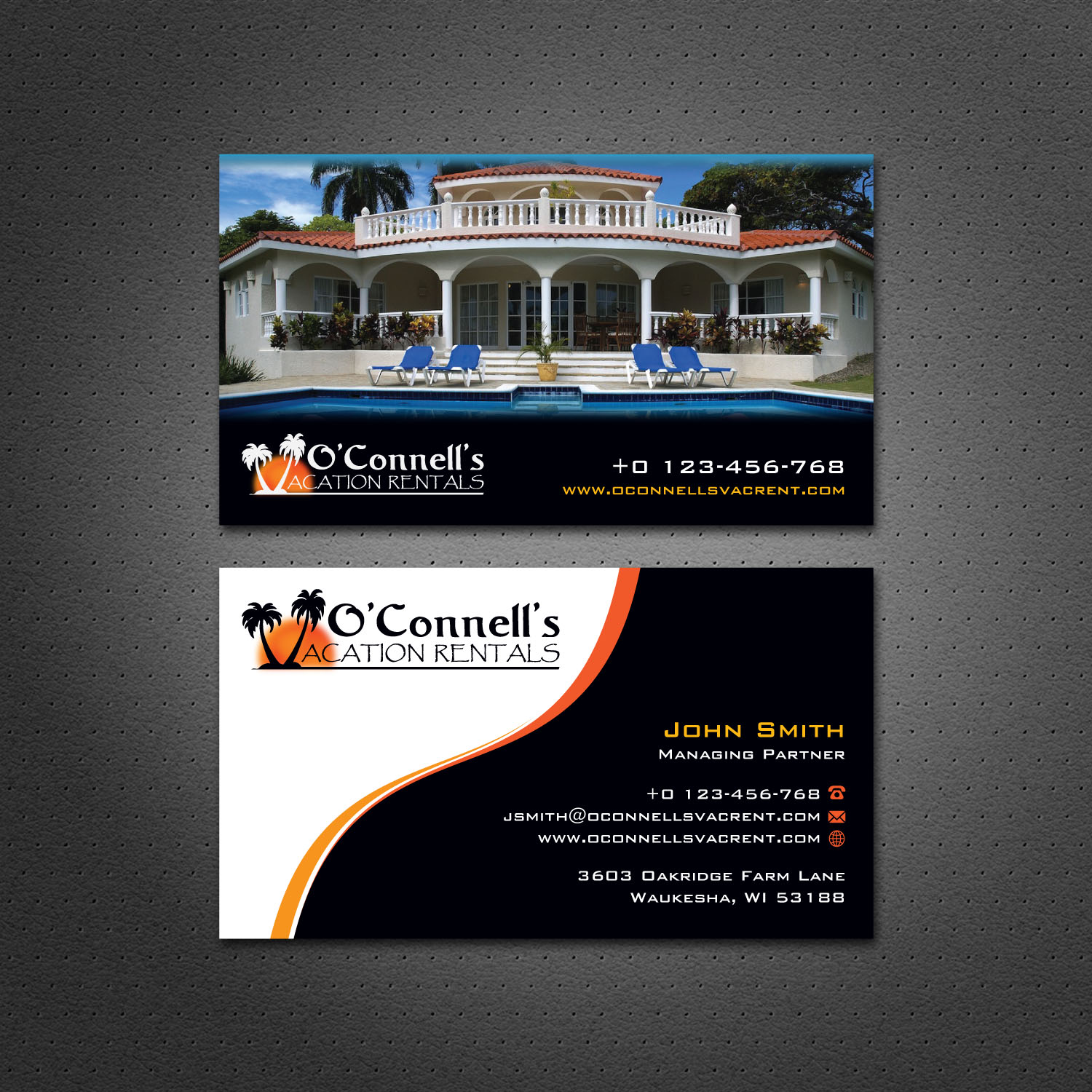 Business Card Design by Dezero for O'Connell's Vacation Rentals | Design #13861785