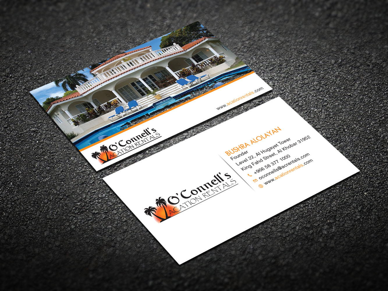 Business Card Design by Verified artistry (Design garden) for O'Connell's Vacation Rentals | Design #13878607