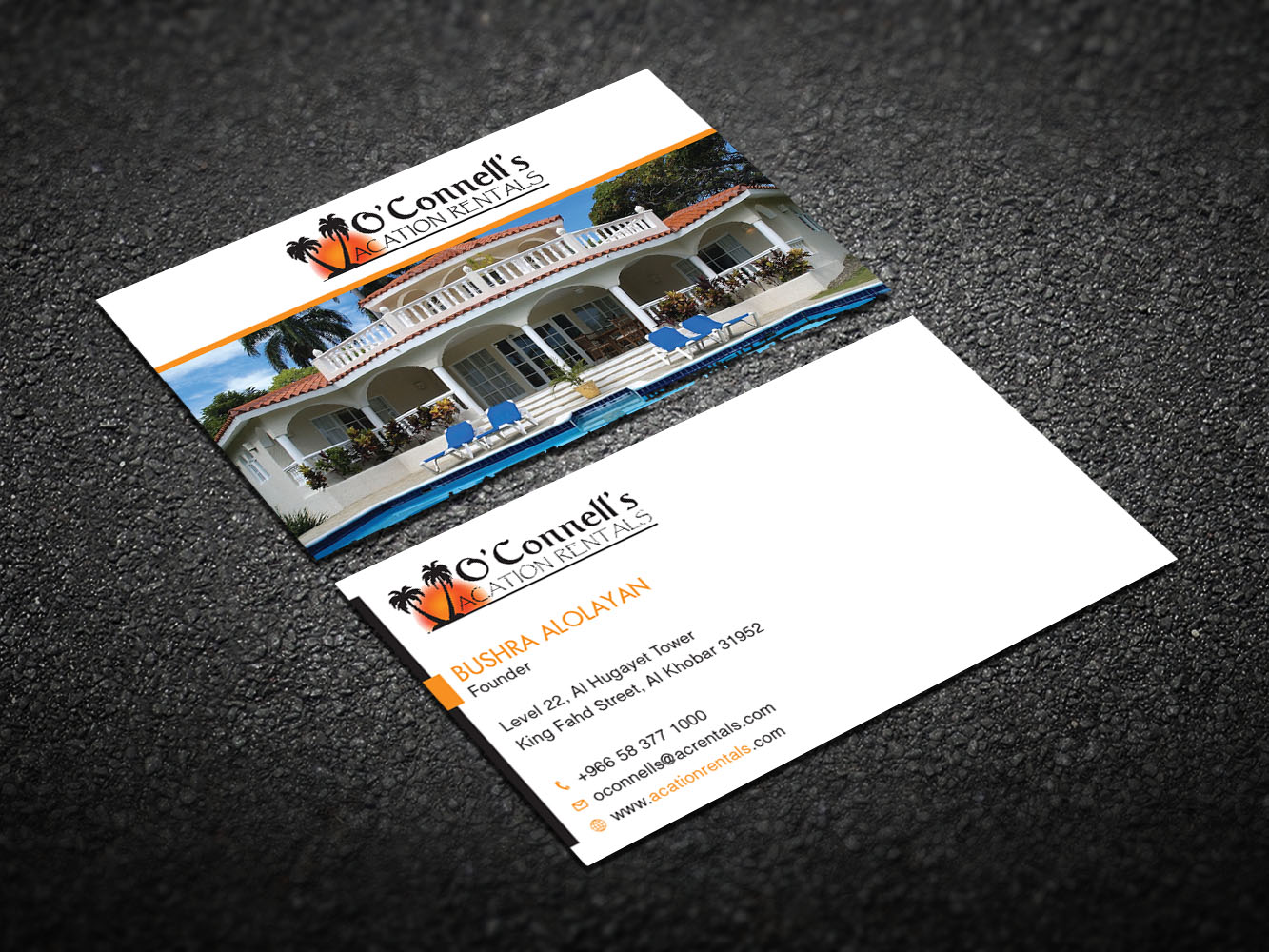 Business Card Design by Verified artistry (Design garden) for O'Connell's Vacation Rentals | Design #13878620