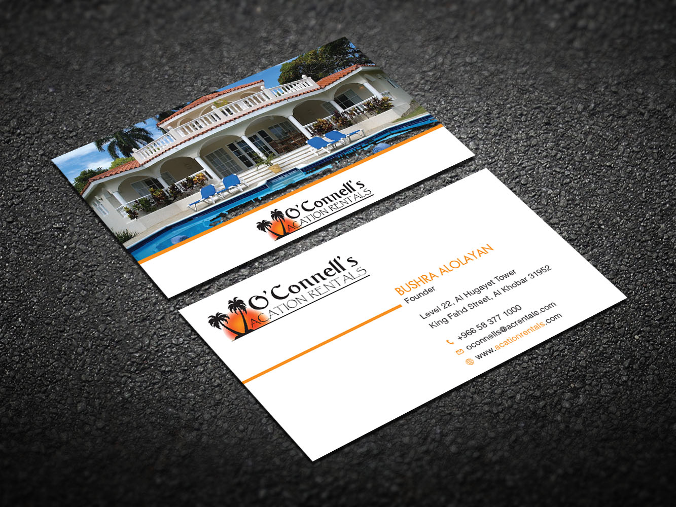 Business Card Design by Verified artistry (Design garden) for O'Connell's Vacation Rentals | Design #13878622