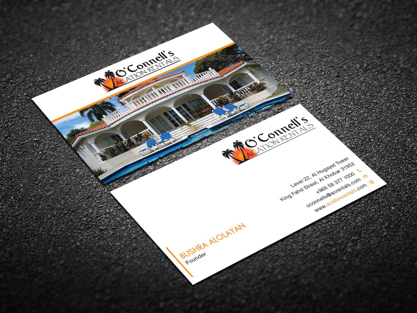 Business Card Design by Verified artistry (Design garden) for O'Connell's Vacation Rentals | Design #13878623