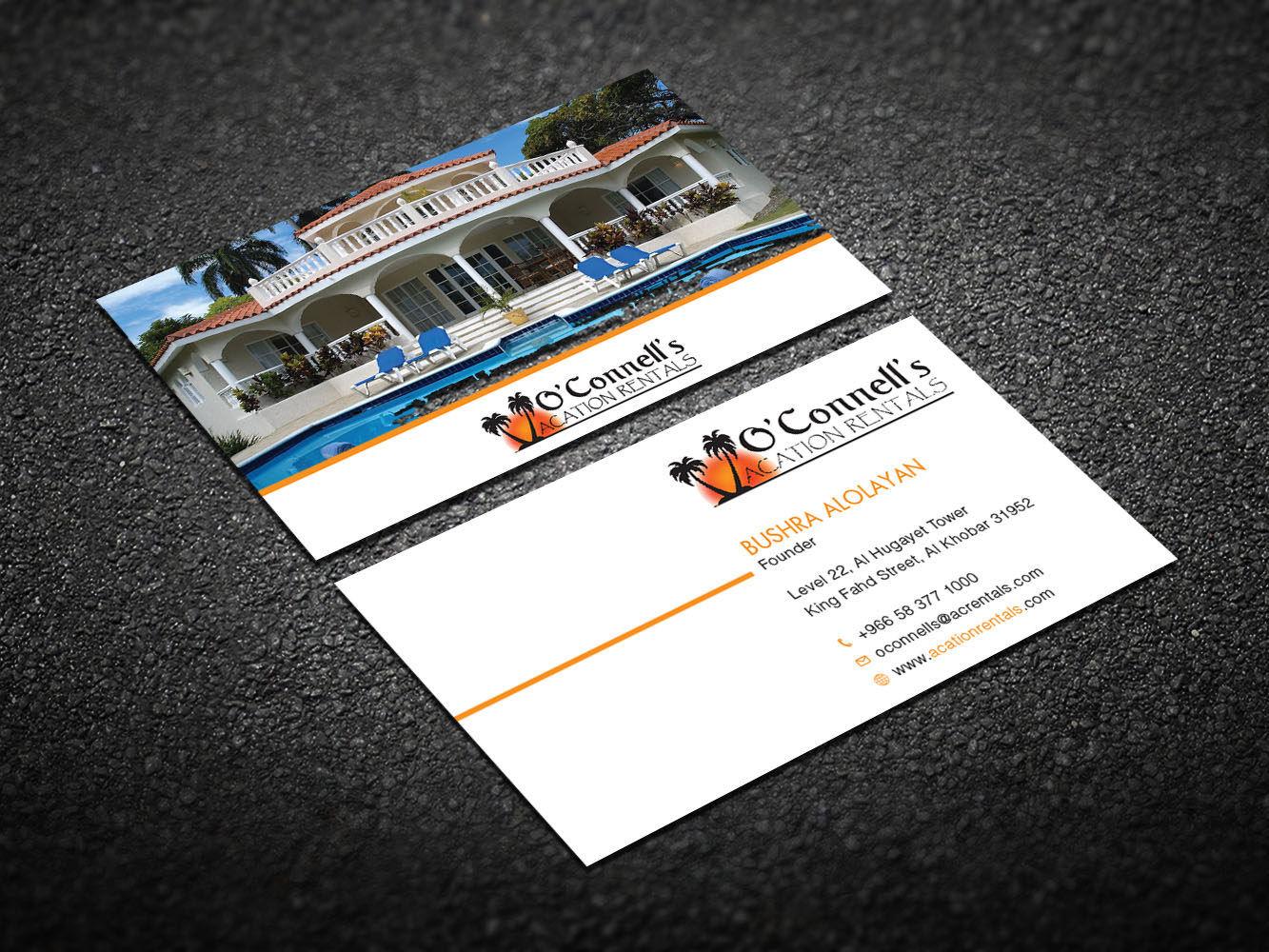 Business Card Design by Verified artistry for O'Connell's Vacation Rentals | Design #13878624