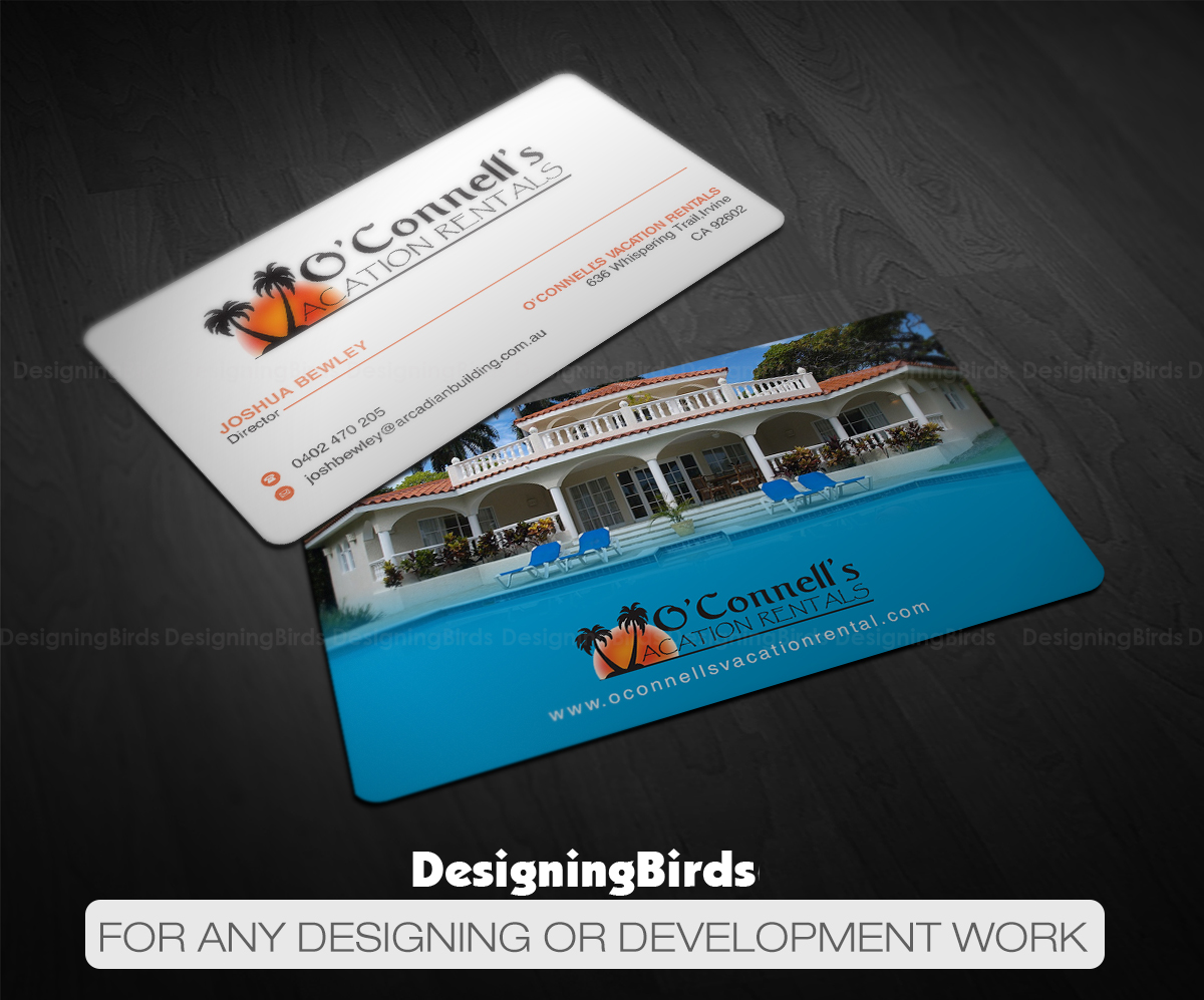 Business Card Design by Designing Birds for O'Connell's Vacation Rentals | Design #13863841