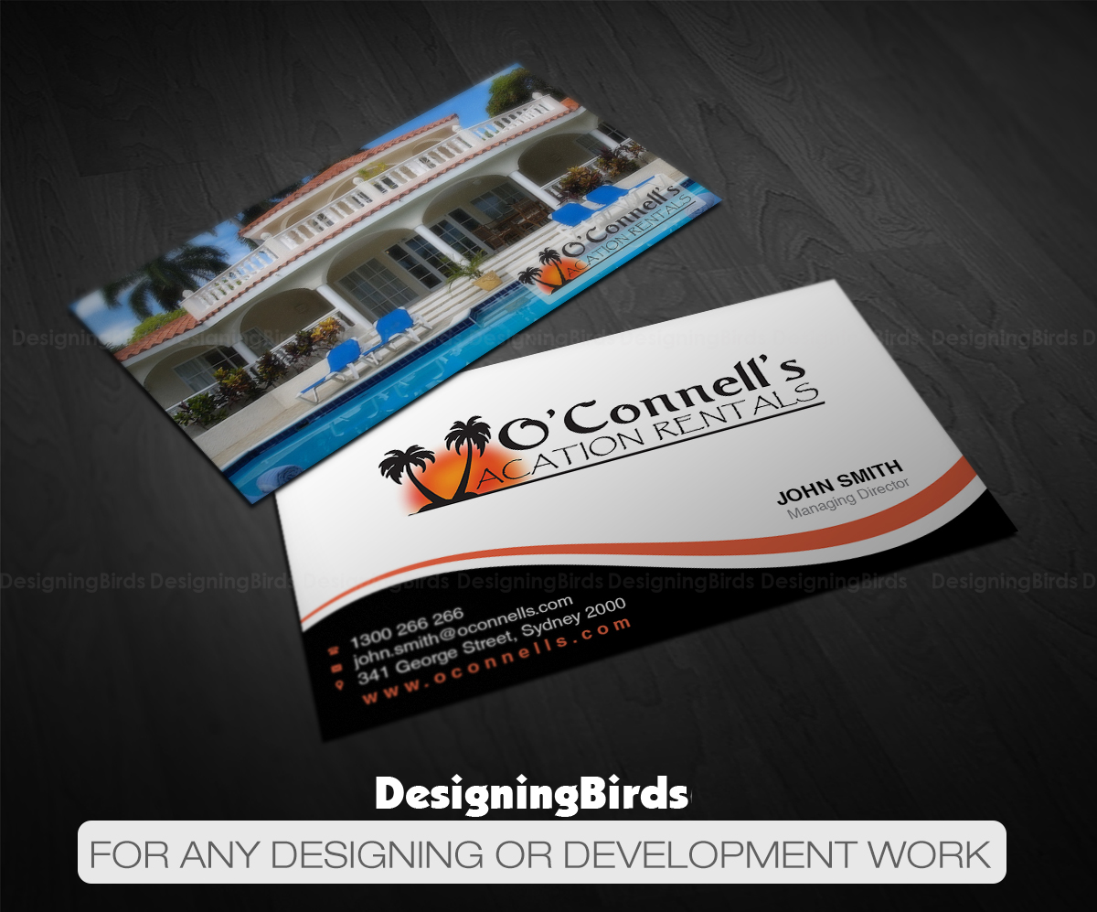Business Card Design by Designing Birds for O'Connell's Vacation Rentals | Design #13864700