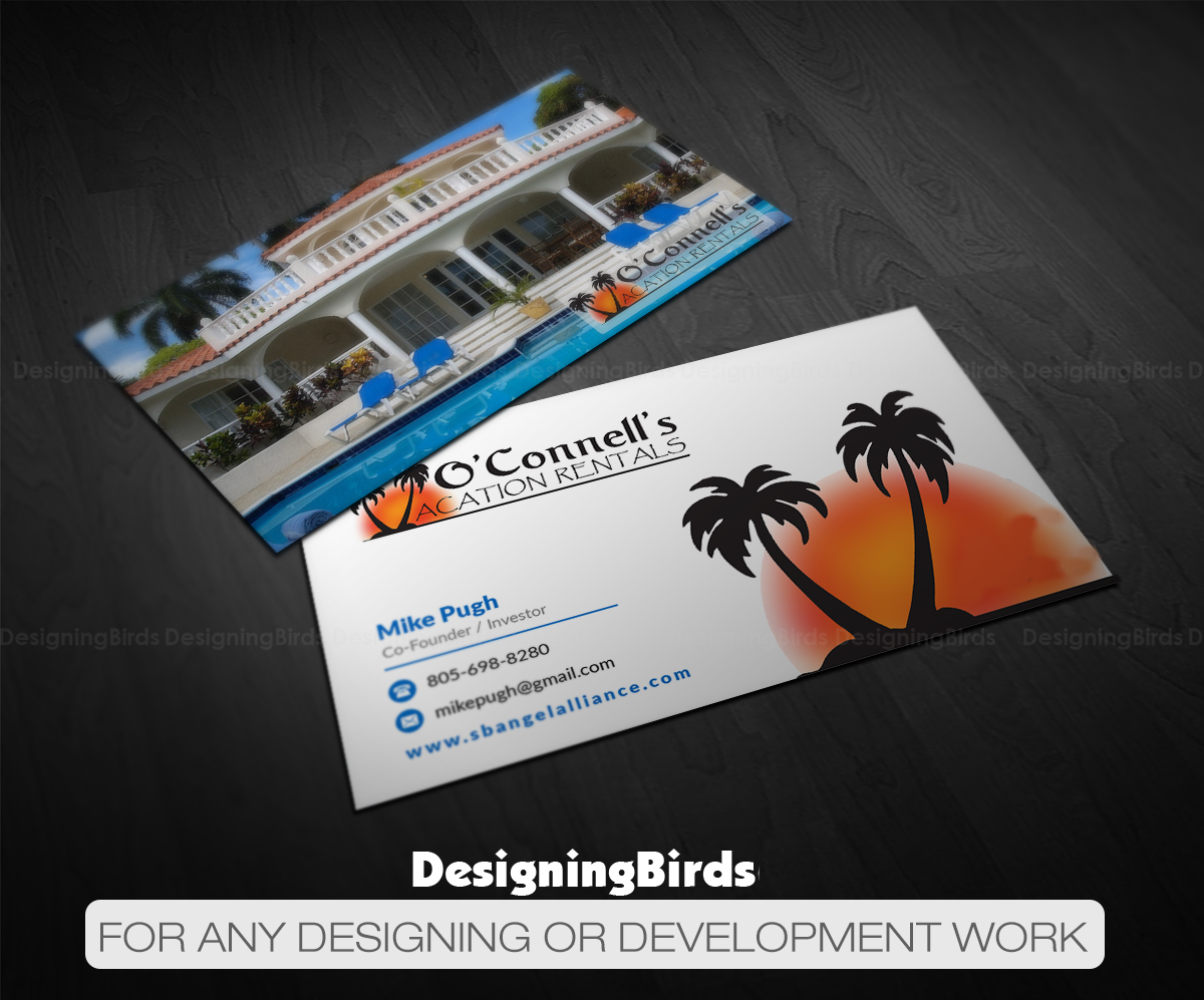 Business Card Design by Designing Birds for O'Connell's Vacation Rentals | Design #13865085