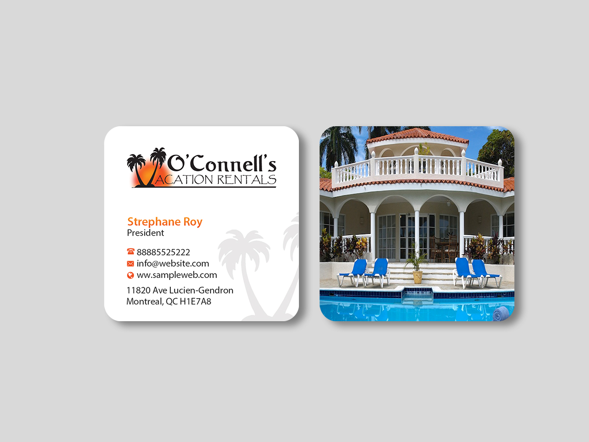 Business Card Design by Creations Box 2015 for O'Connell's Vacation Rentals | Design #13863159