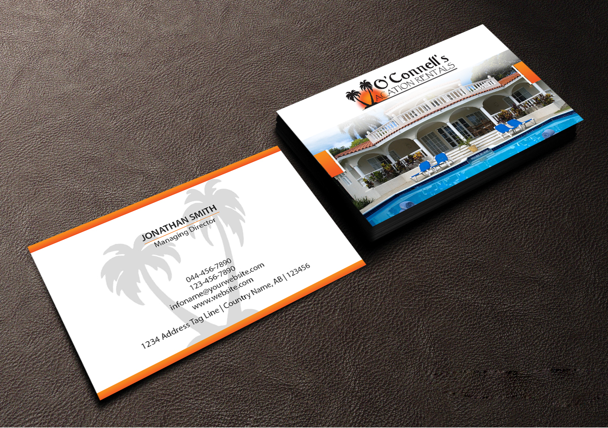 Visitenkarten-Design von Creations Box 2015 für O'Connell's Vacation Rentals | Design #13868543
