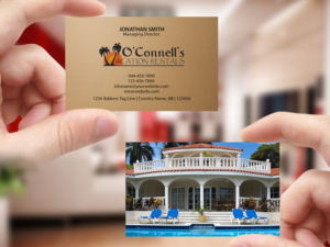 Design de Carte de Visite par Creations Box 2015 pour O'Connell's Vacation Rentals | Design : #13868544