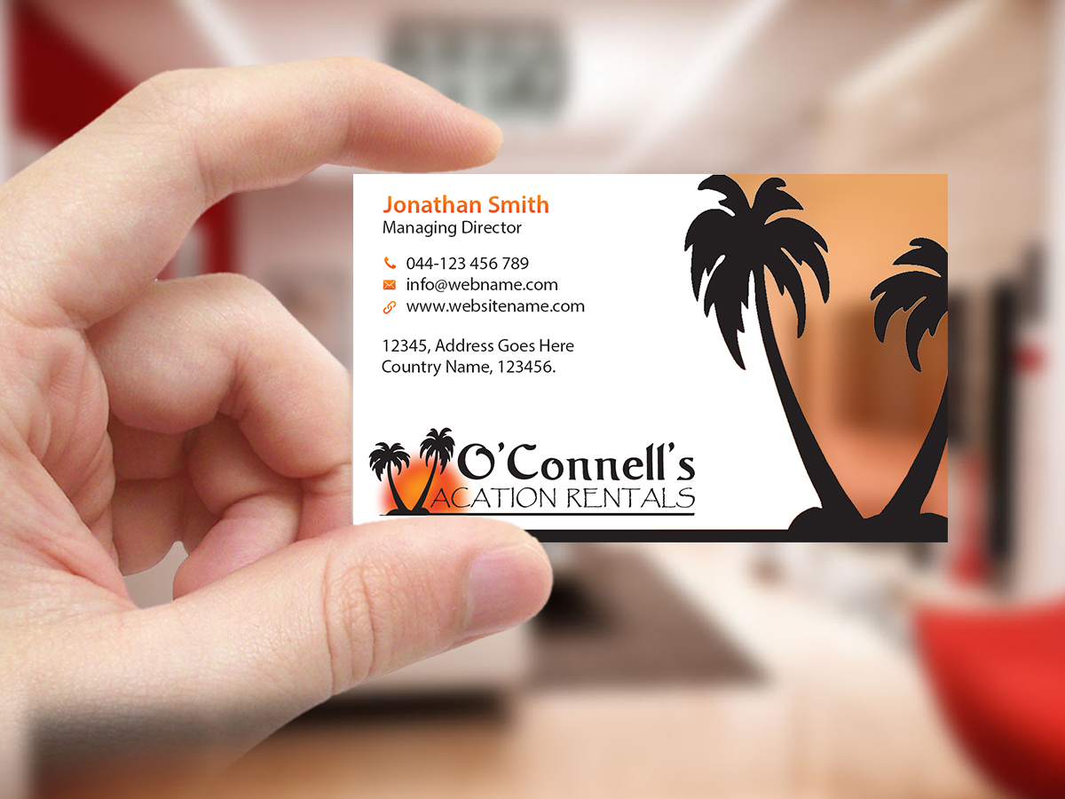 Business Card Design by Creations Box 2015 for O'Connell's Vacation Rentals | Design #13868555