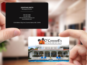 Design de Carte de Visite par Creations Box 2015 pour O'Connell's Vacation Rentals | Design : #13868559