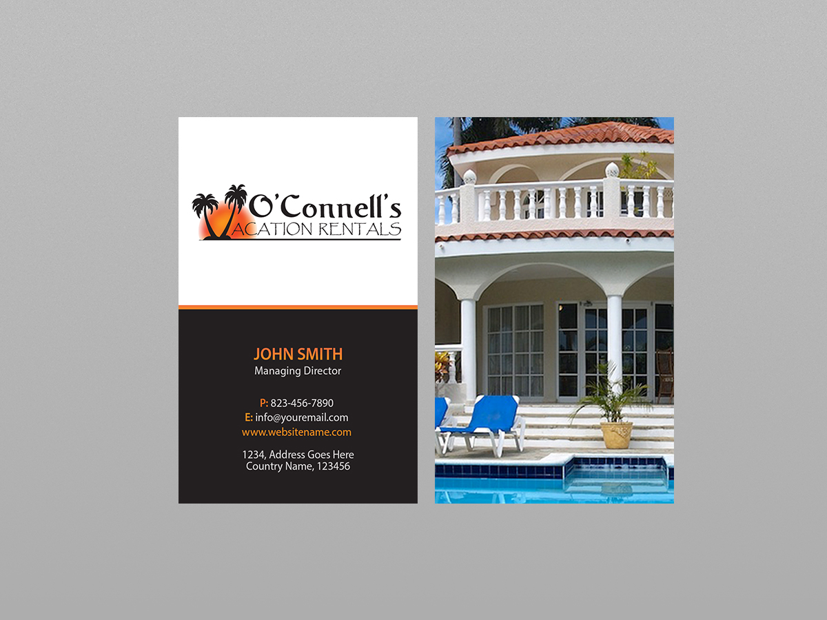 Business Card Design by Creations Box 2015 for O'Connell's Vacation Rentals | Design #13868590