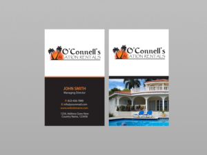 Design de Carte de Visite par Creations Box 2015 pour O'Connell's Vacation Rentals | Design : #13868591