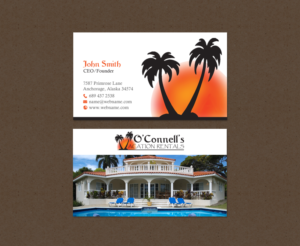 Visitenkarten-Design von chandrayaan.creative für O'Connell's Vacation Rentals | Design: #13880330