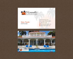 Visitenkarten-Design von chandrayaan.creative für O'Connell's Vacation Rentals | Design: #13880342
