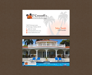 Visitenkarten-Design von chandrayaan.creative für O'Connell's Vacation Rentals | Design: #13880345