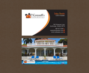 Visitenkarten-Design von chandrayaan.creative für O'Connell's Vacation Rentals | Design: #13880354