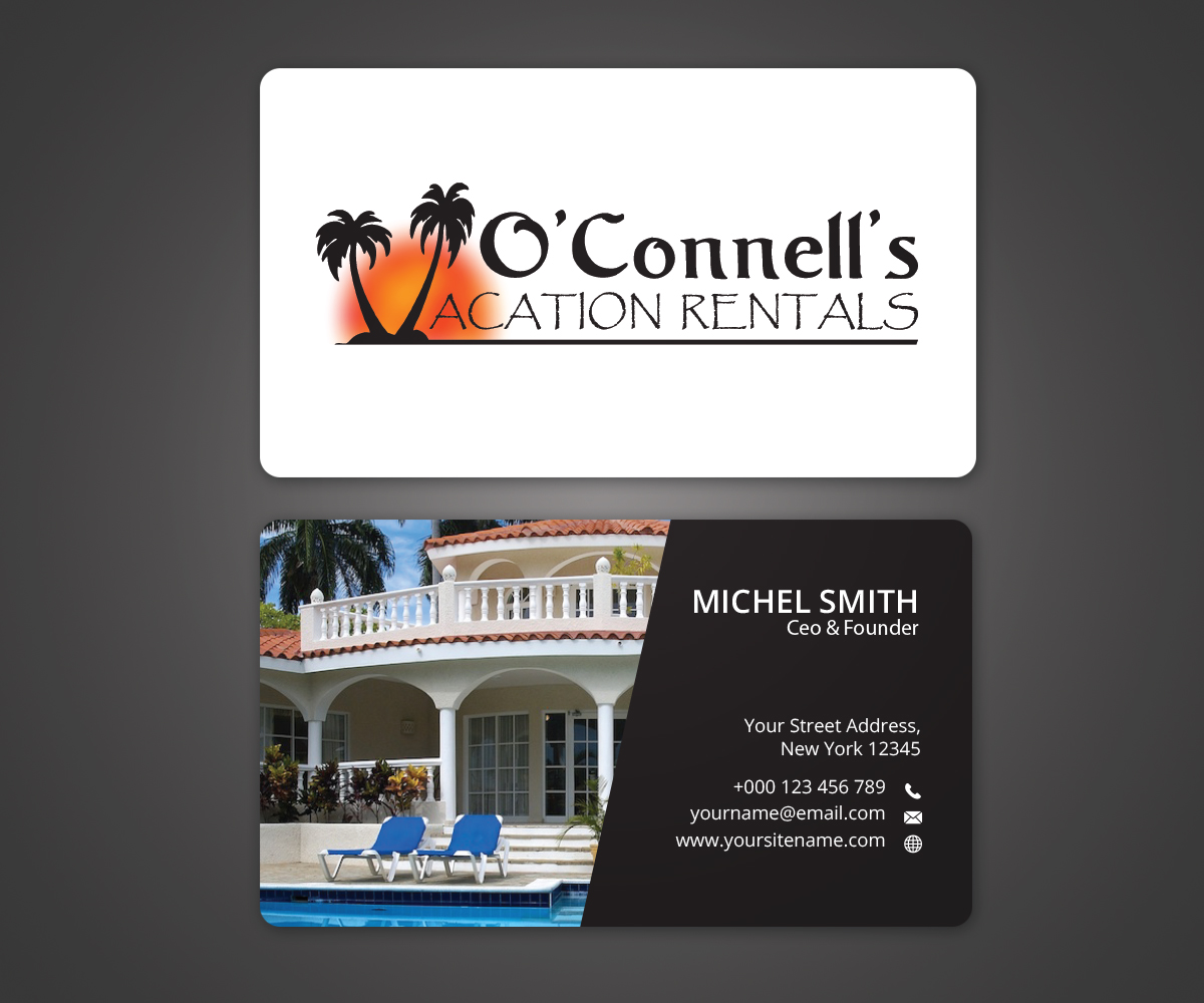Business Card Design by Graphic Flame for O'Connell's Vacation Rentals | Design #13866091