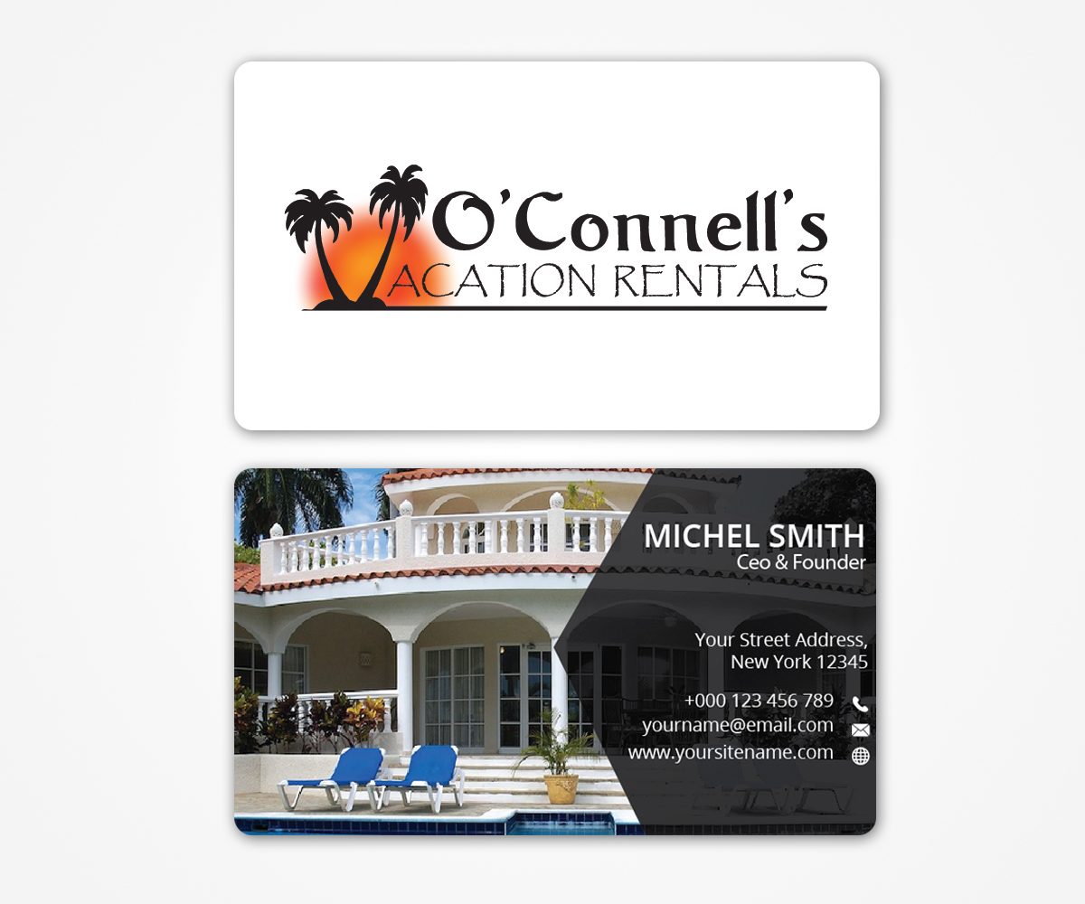 Business Card Design by Graphic Flame for O'Connell's Vacation Rentals | Design #13866093