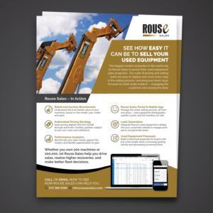 One Page Flyer for Software as a Service Company in the Construction Equipment industry