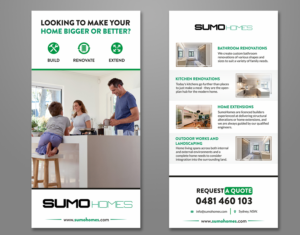 Flyer-Design von ecorokerz für Sumo Homes | Design: #13928855