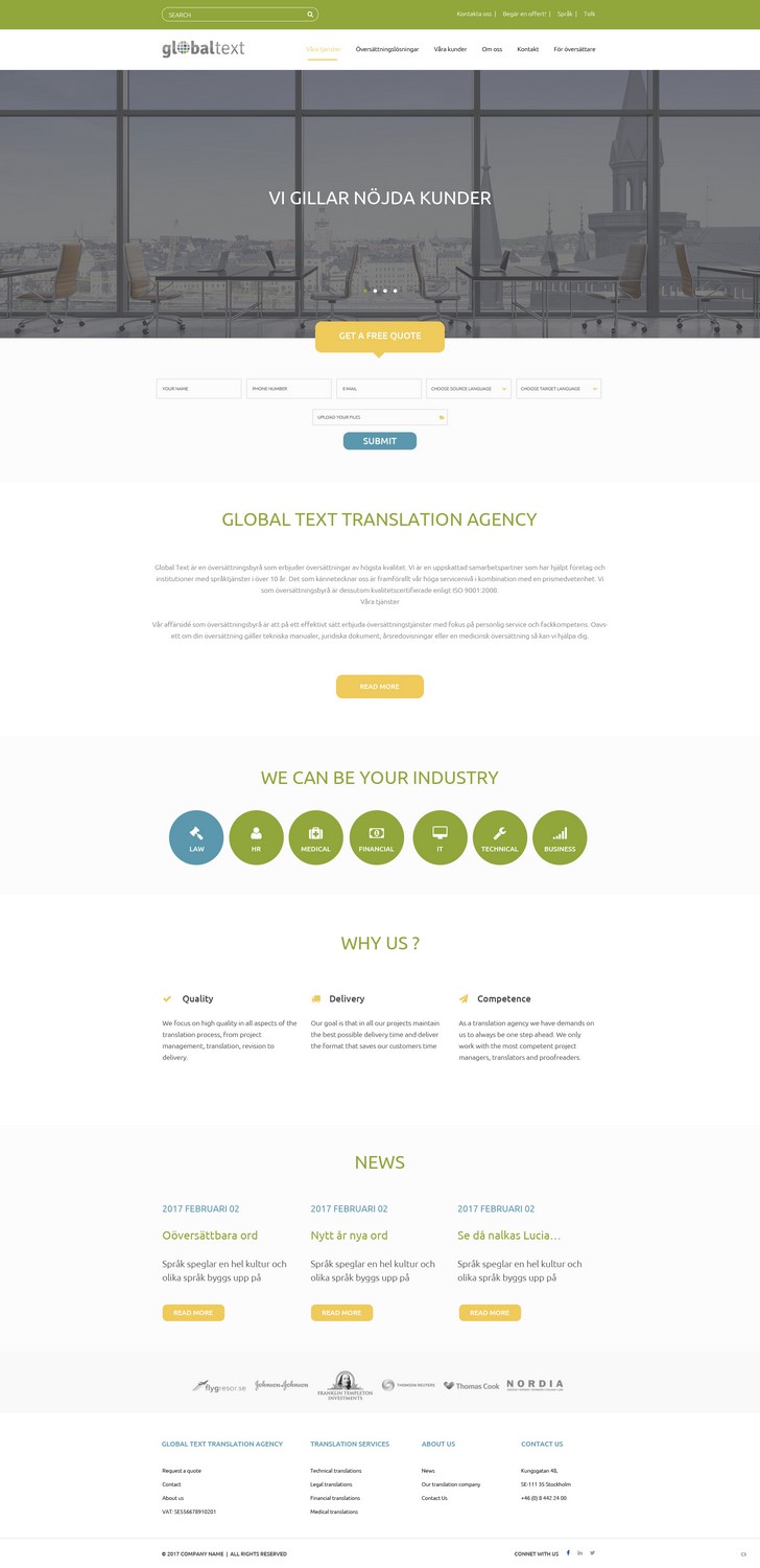 Wordpress Design by pb for Global Text | Design #13882161