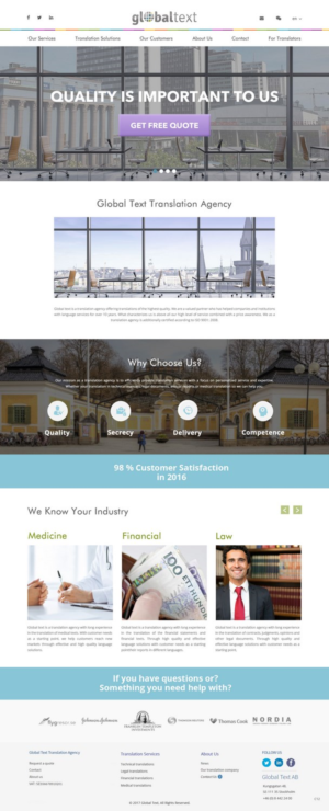 Wordpress Design by pb for Global Text | Design: #13882163