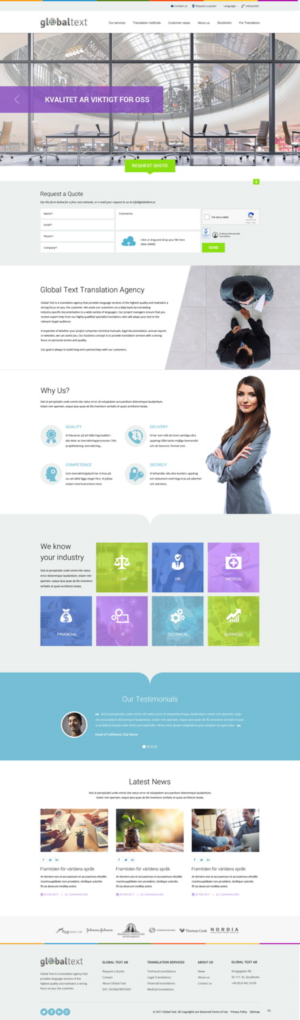 Wordpress Design by pb for Global Text | Design: #13882172