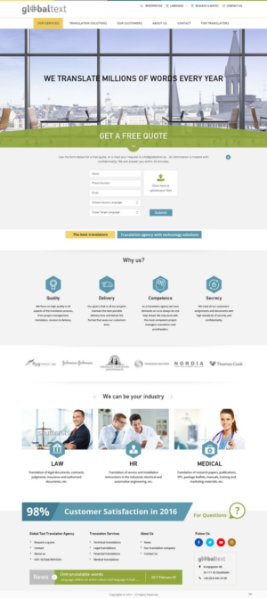 Wordpress Design by pb for Global Text | Design: #13895909
