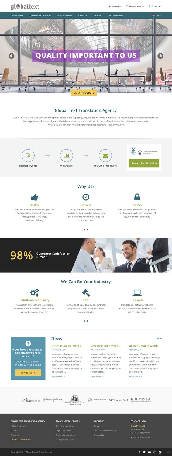Wordpress Design by pb for Global Text | Design #13895910