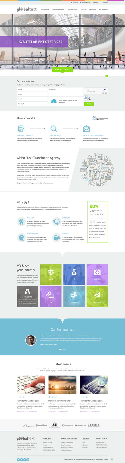Wordpress Design by pb for Global Text | Design #13918908
