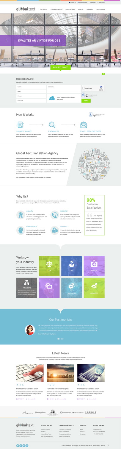 Wordpress Design by pb for Global Text | Design #13918910