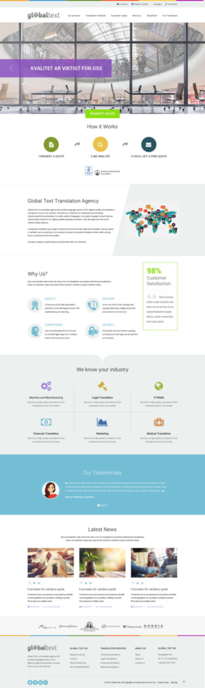 Diseño Wordpress por pb para Global Text | Diseño: #13961705