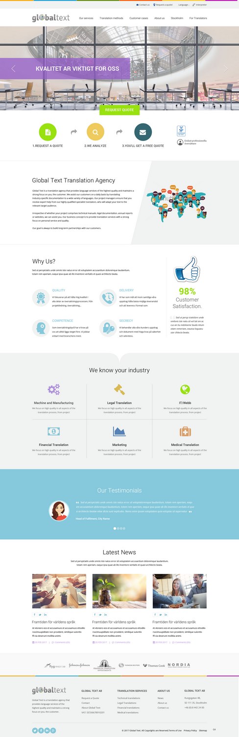 Diseño Wordpress por pb para Global Text | Diseño: #13978183
