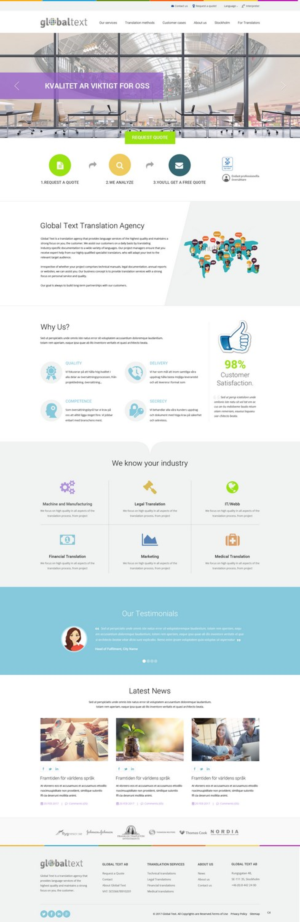 Diseño Wordpress por pb para Global Text | Diseño: #13978183
