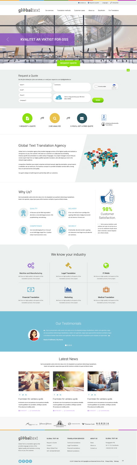 Diseño Wordpress por pb para Global Text | Diseño #13978185