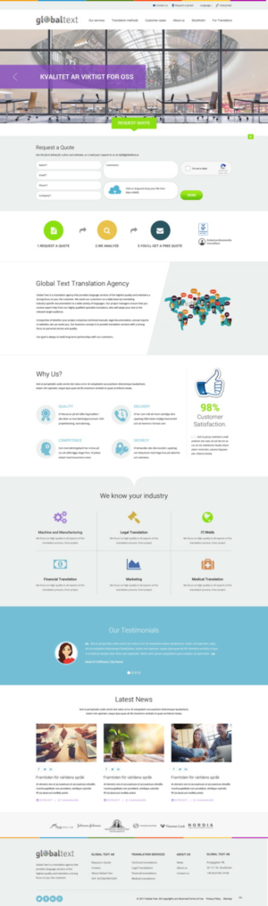 Diseño Wordpress por pb para Global Text | Diseño: #13978185
