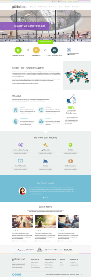 Diseño Wordpress por pb para Global Text | Diseño: #14101123