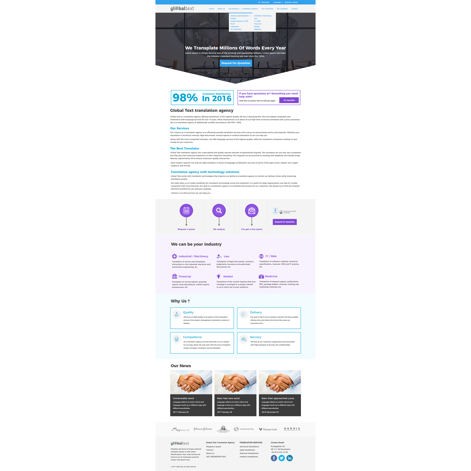 Wordpress Design by thakurvandy07 for Global Text | Design #13934975
