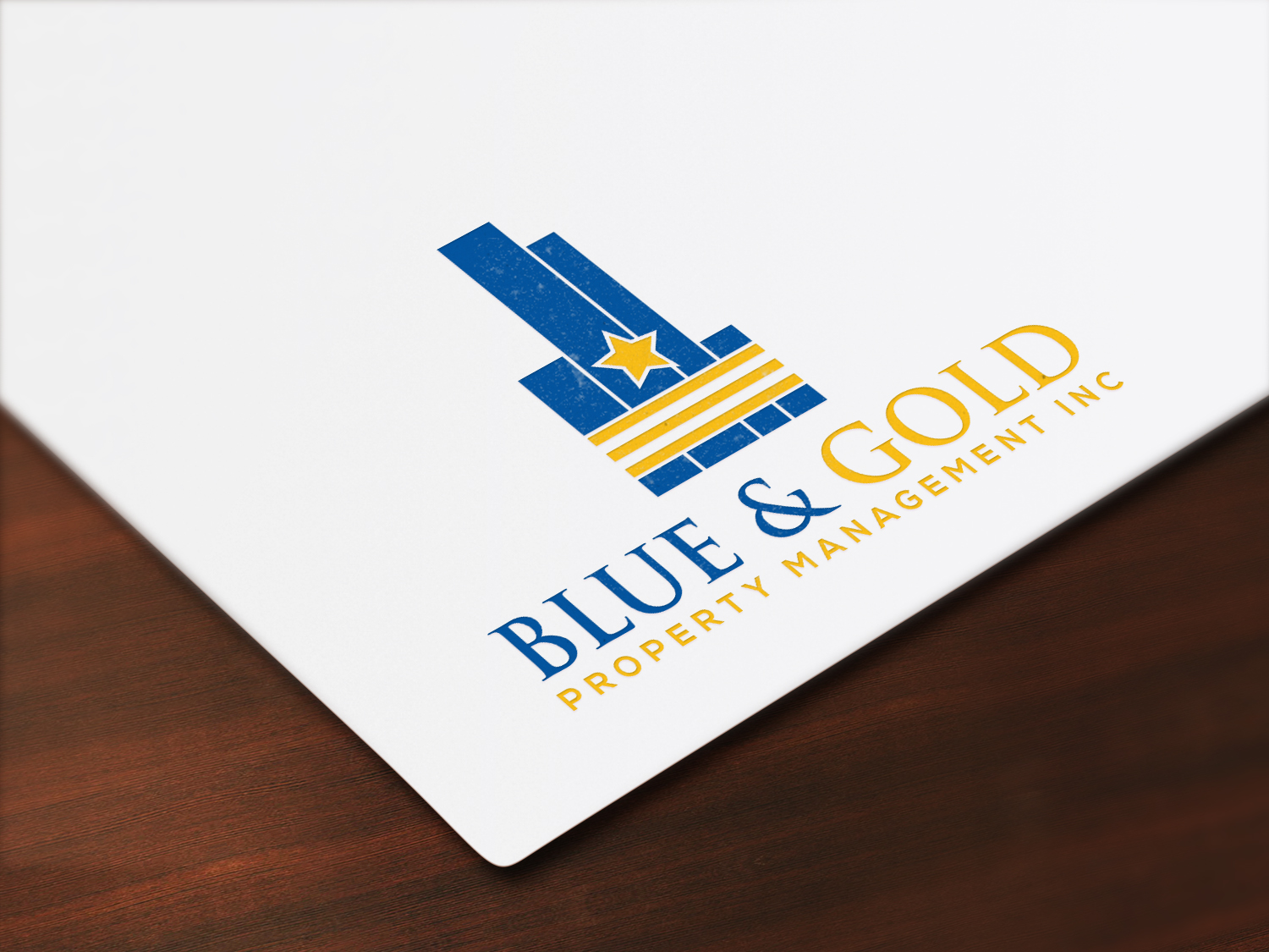 Logo Design by IMD-HUB for Blue and Gold Property Management | Design #13877963