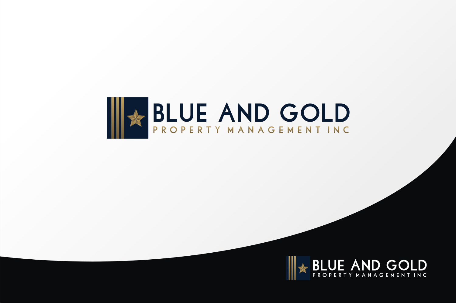 Logo Design by T I K H E - L M W for Blue and Gold Property Management | Design #13916724