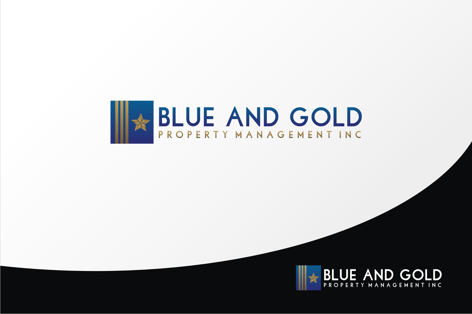 Logo Design by T I K H E - L M W for Blue and Gold Property Management | Design #13916746