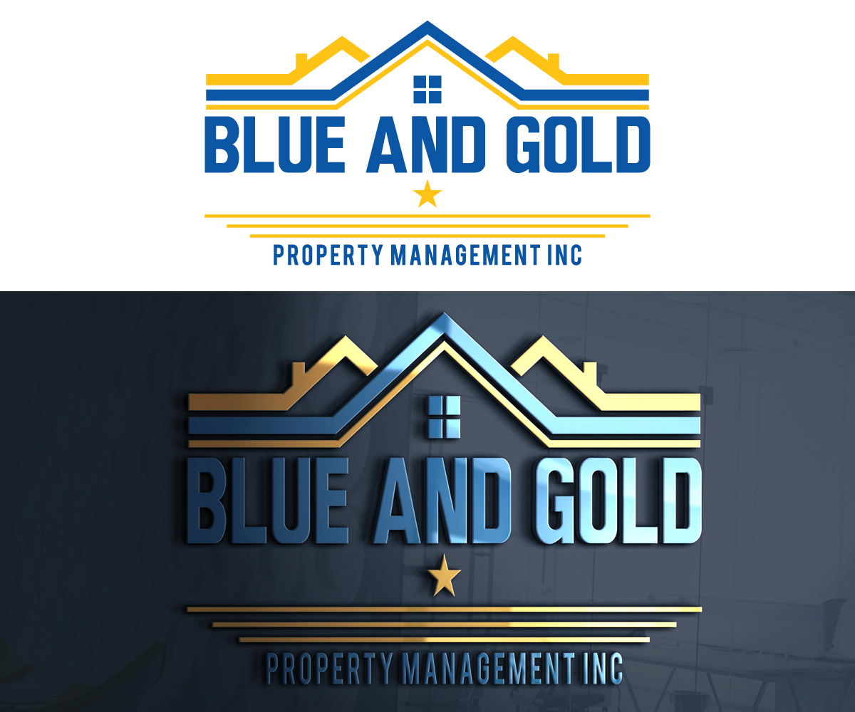Logo Design by CHAN GRFX for Blue and Gold Property Management | Design #13933640