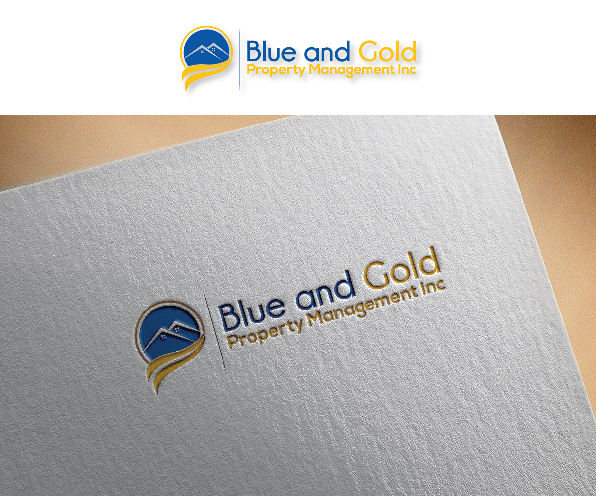 Logo Design by Jawlla for Blue and Gold Property Management | Design #13882467