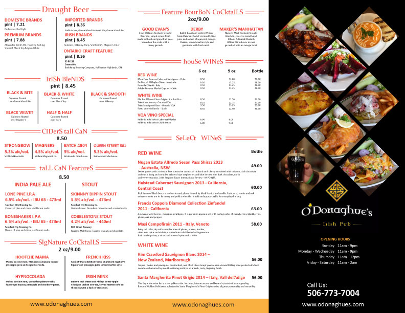 Diseño de Papelería por Parul para O'Donaghue's Irish Pub | Diseño #14002759
