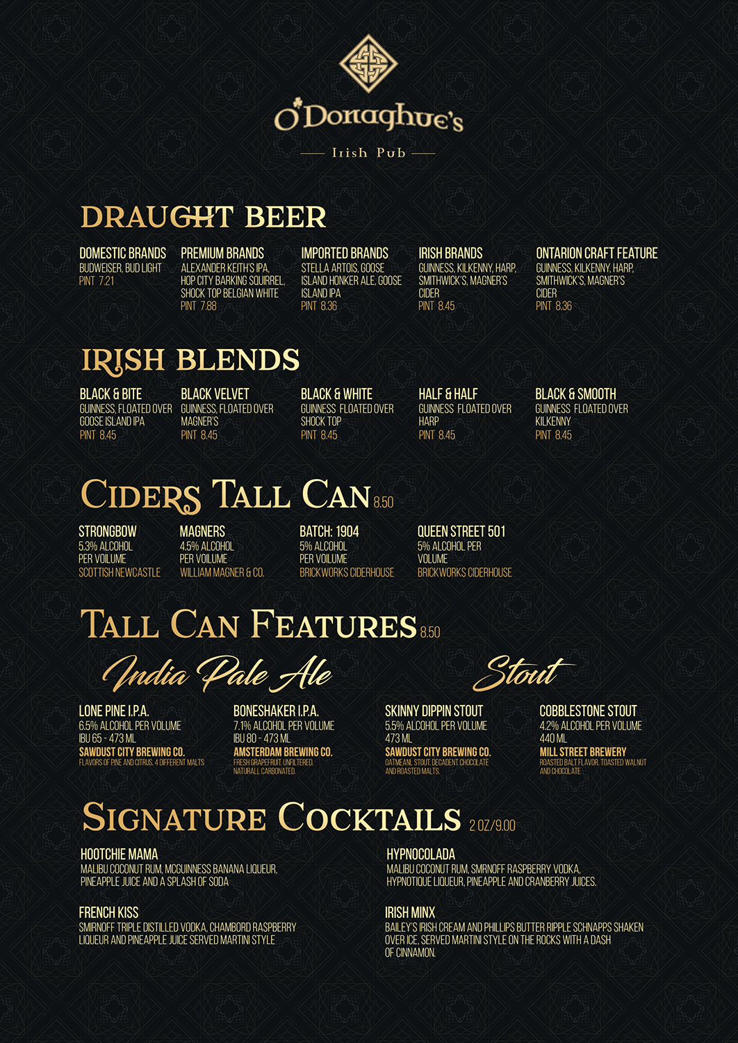 Stationery Design by mrmrnjr for O'Donaghue's Irish Pub | Design #13963284