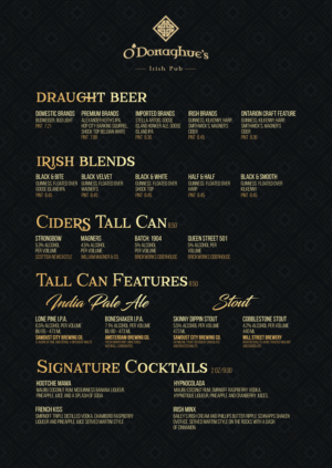 Restaurant Menus Designs  (Lunch, Brunch, Dinner and Beverage/Dessert) | Stationery Design by mrmrnjr